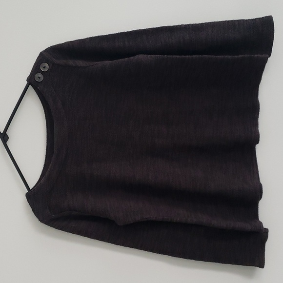 LOFT Tops - LOFT Ann Taylor Tweed Knit Sweater Top Black Size Medium